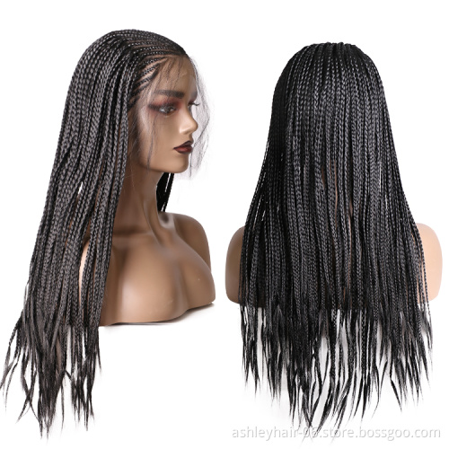 Julianna Top Quality 13*3 Braid Wig For Black Women Wholesale Prices Synthetic Fiber Lace Front Wig Hair Wigs
